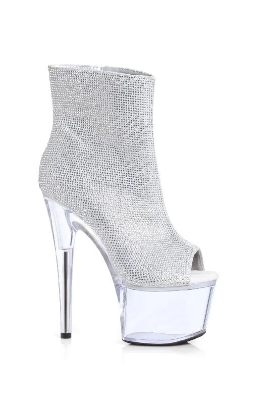 Ellie 709-LAVISH 7" Platform Shimmering Ankle Boot