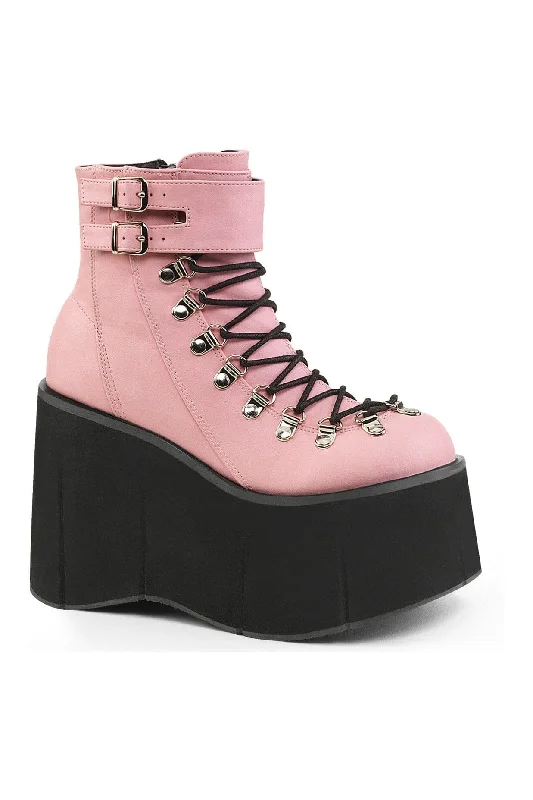 KERA-21 Pink Vegan Leather Ankle Boot