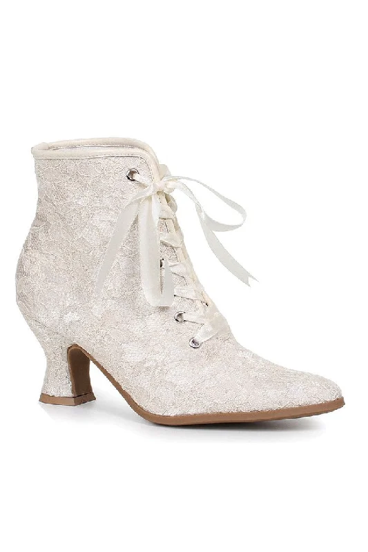 Ellie 253-ELIZABETH Victorian Lace Ankle Bootie