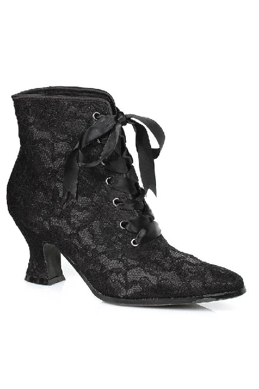 Ellie 253-ELIZABETH Victorian Lace Ankle Bootie