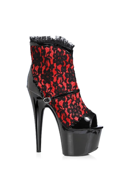 Ellie 709-CAMILA 7" Platform Lace Ankle Boot