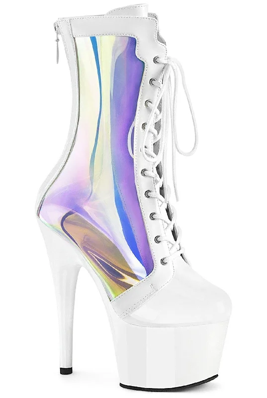 SS-ADORE-1047 White Patent Ankle Boot