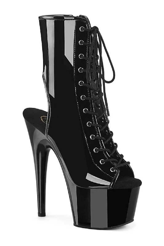 ADORE-1016 Black Patent Ankle Boot