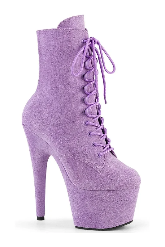 ADORE-1020FS Purple Faux Suede Ankle Boot