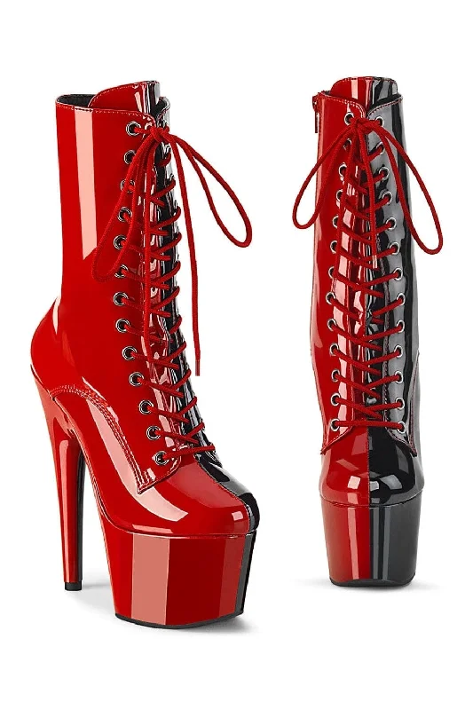 ADORE-1040TT Red Patent Ankle Boot