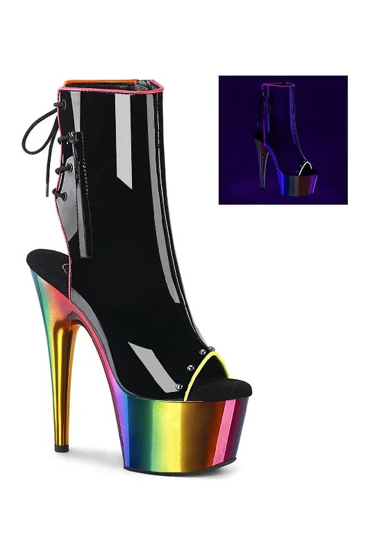 ADORE-1018RC-02 Black Patent Ankle Boot