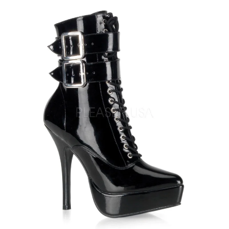 SS-INDULGE-1026 Ankle Boot | Black Patent