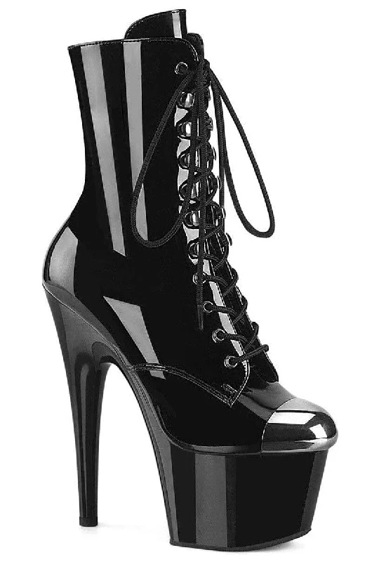 ADORE-1020ESC Black Patent Ankle Boot