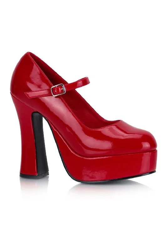 Women's block - heel Mary Jane shoes for stabilityDOLLY-50 Mary Jane | Red Pat Patent Women's block - heel Mary Jane shoes for stabilityDOLLY-50 Mary Jane | Red Pat Patent