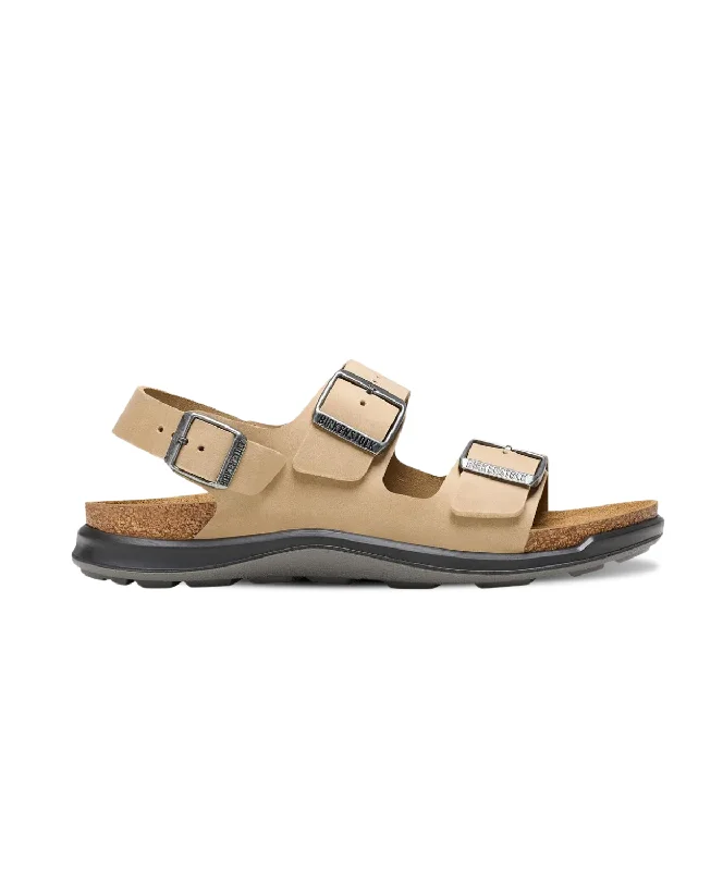 Birkenstock Milano Cross Town Oiled Leather Tobacco Brown Womens Sandals