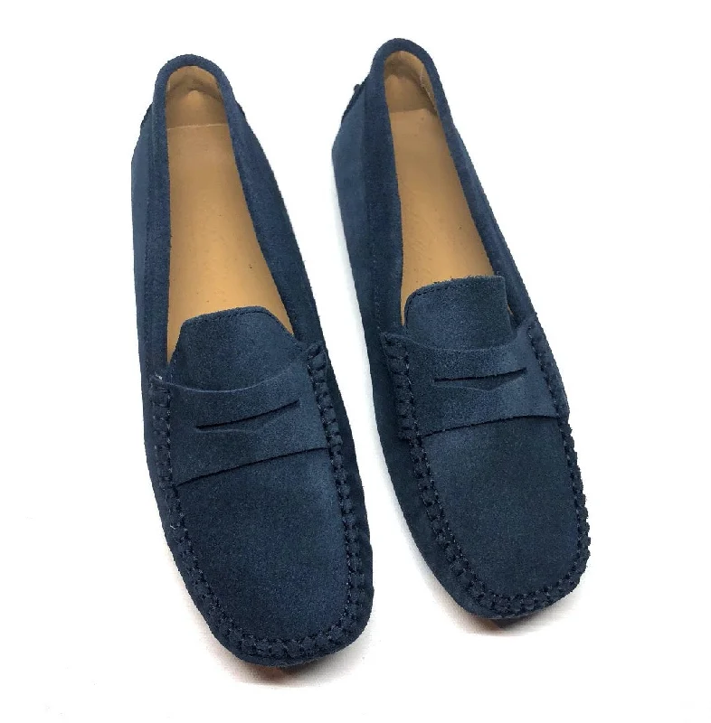 Suede navy blue