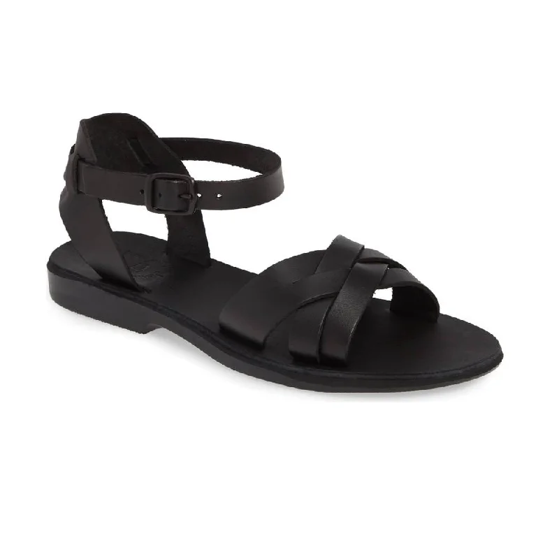 Chloe - Leather Adjustable Sandal | Black