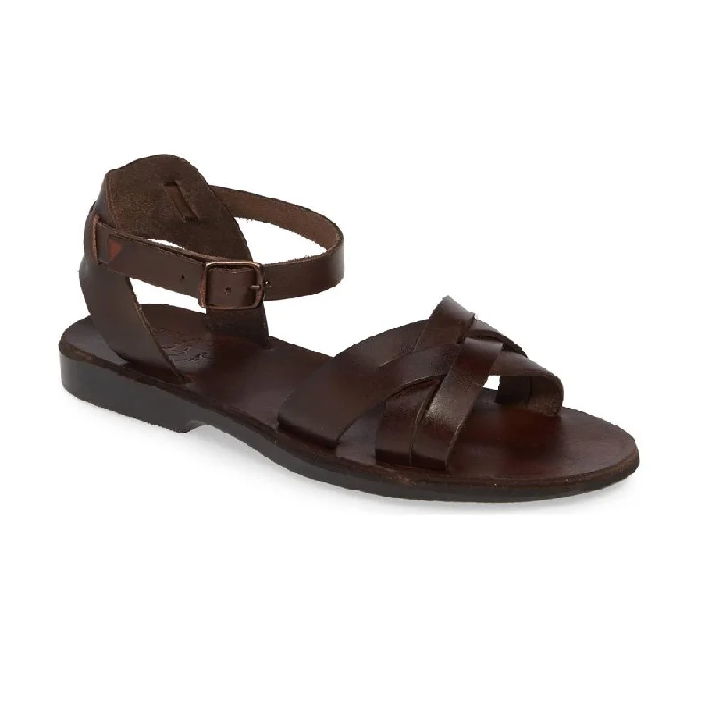 Chloe - Leather Adjustable Sandal | Brown