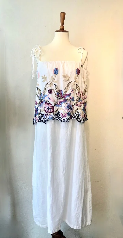 Embroidered flower dress  FINAL SALE