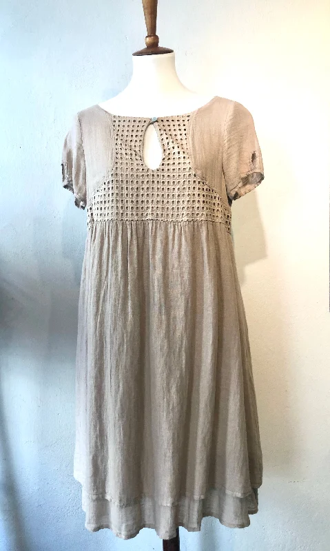 Macramè beige dress  FINAL SALE