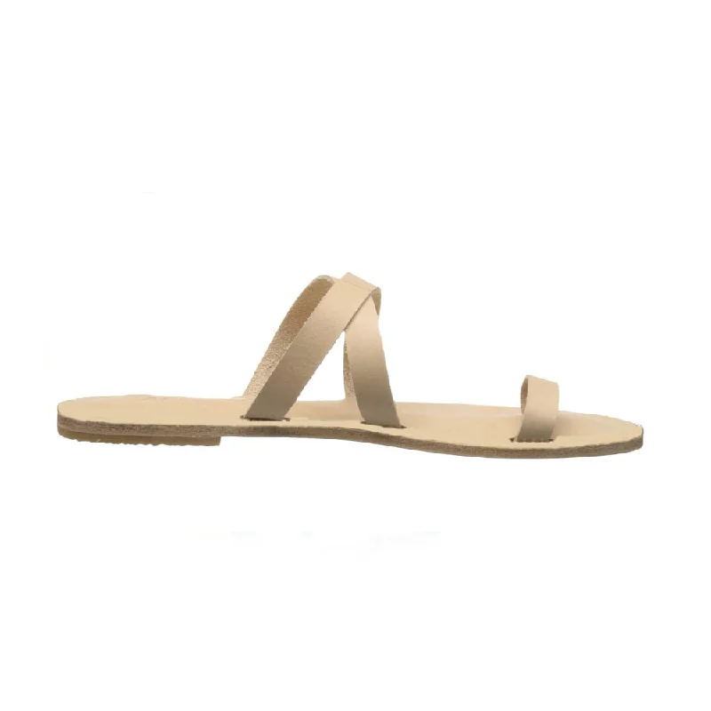 Hollywood Blvd - Leather Slip On Sandal | Natural