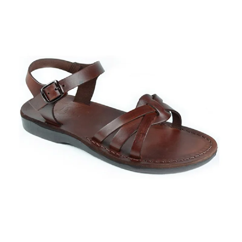 Miriam - Leather Slingback Buckle Sandal | Brown