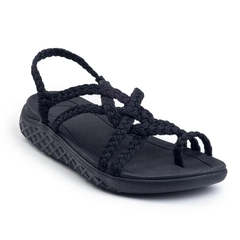 Plaka Explore Walking and Hiking Sandals | Pure Black