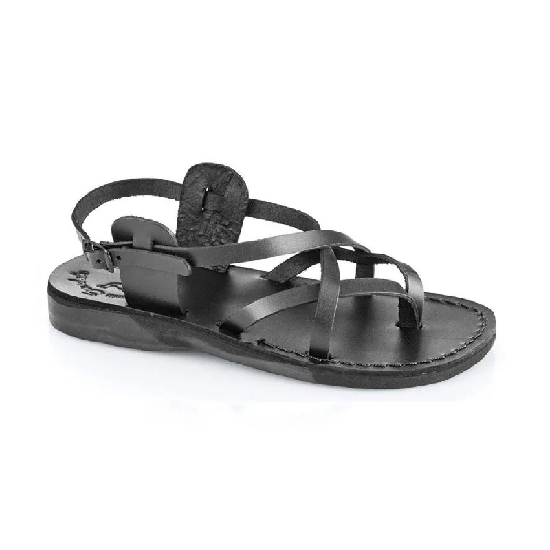 Tamar Buckle - Leather Flip Flop Sandal | Black