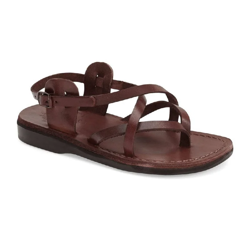 Tamar Buckle - Leather Flip Flop Sandal | Brown