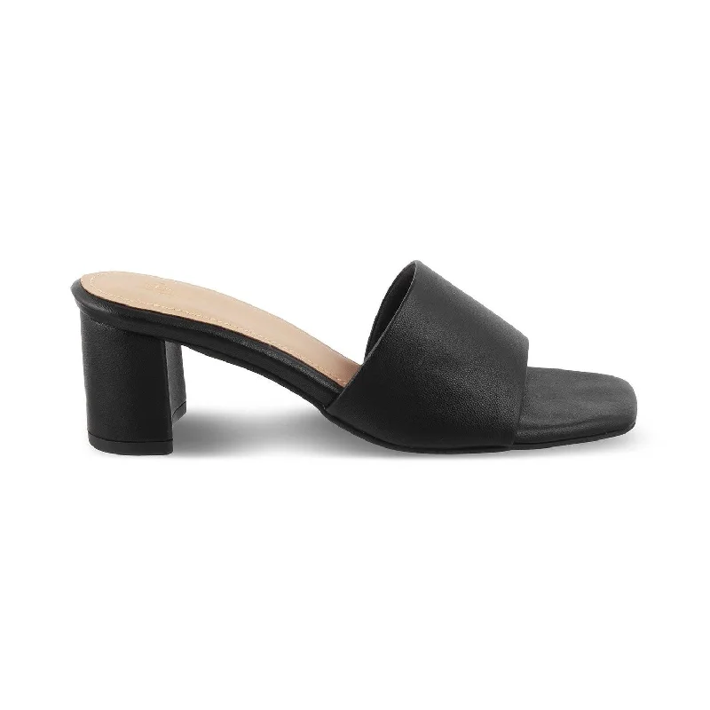 The Bariz Black Women's Casual Block Heel Sandals Tresmode