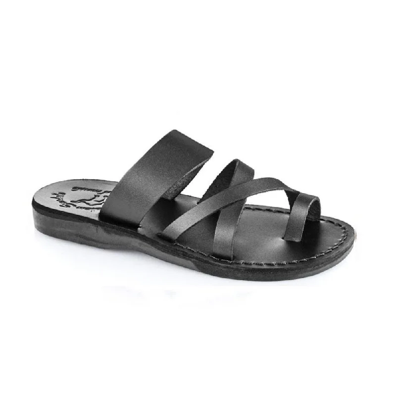 The Good Shepherd - Leather Toe Loop Sandal | Black