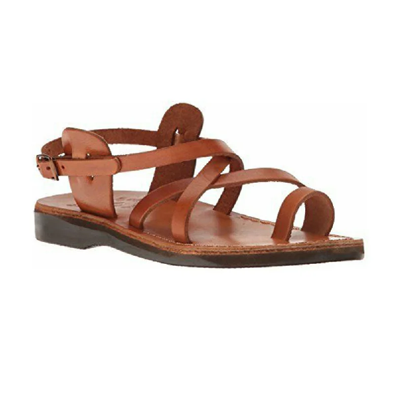 The Good Shepherd Buckle - Leather Toe Loop Sandal | Honey