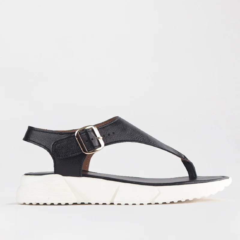 Thong Sandal in Black - 12709