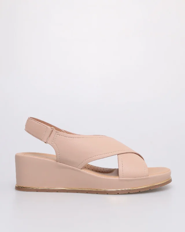 Tomaz NN325 Ladies Double Cross Strap Sandal (Pink)