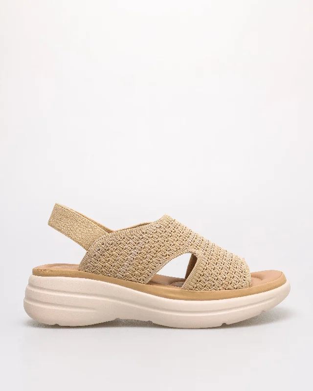 Tomaz NN421 Ladies Knit Slingback Sandals (Beige)