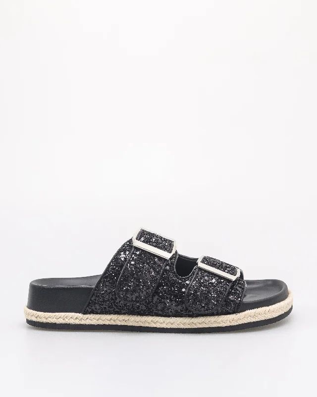 Tomaz NN457 Ladies Glittery Sandals (Black)