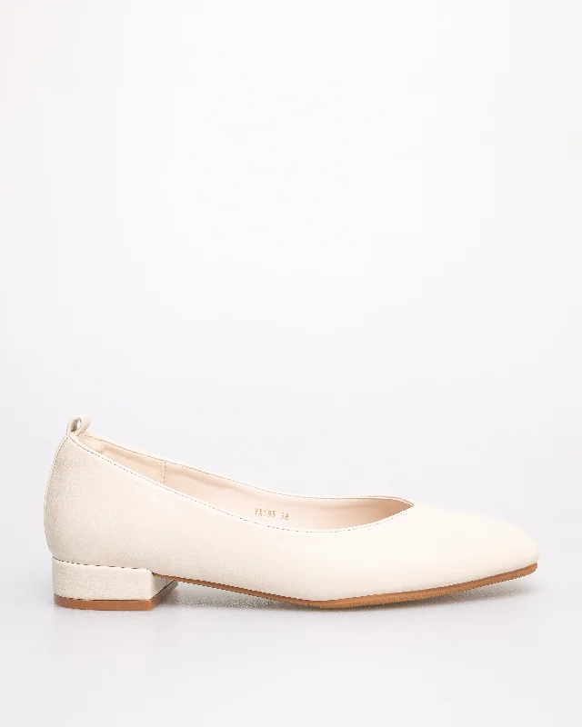 Tomaz YX195 Ladies Classic Flats (White)