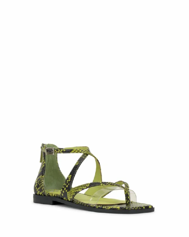 Vince Camuto LOMEEANA ACID LIME CLEAR/PYTHON PVC