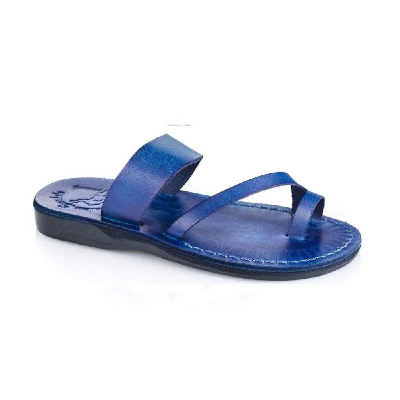 Zohar - Leather Toe Ring Sandal | Blue