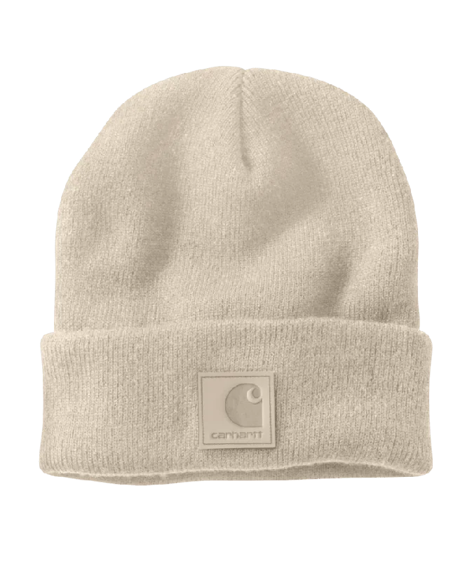 Tonal Patch Beanie - Oat Milk