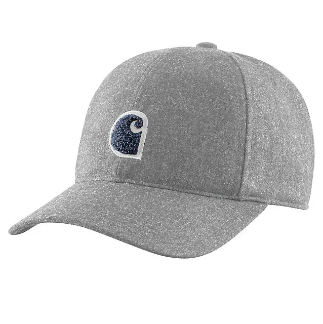 Wool Blend C Patch Cap - Heather Gray