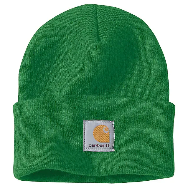 Knit Cuffed Beanie - Holly Green