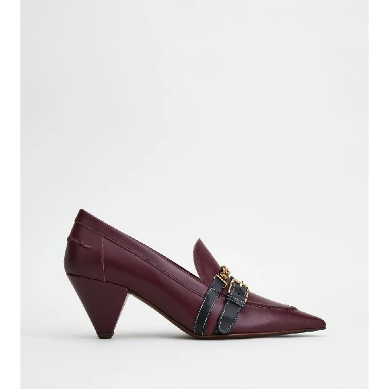 Heeled Leather Loafers