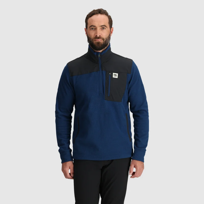 Men's Trail Mix Fleece Quarter Zip Pullover - Cenote