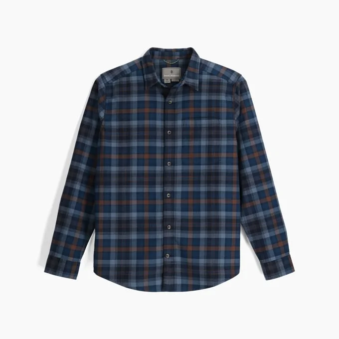 Men's Lieback Organic Cotton Flannel Long-Sleeve - Naval Tahoe Plaid