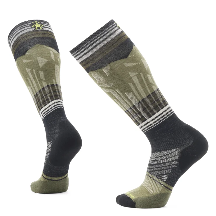 Men's Ski Targeted Cushion Summit Shot Otc Sock - Black