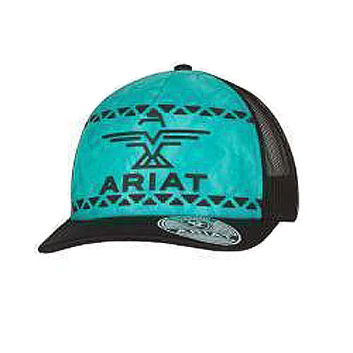 Ariat Black/Turquoise Thunderbird Ballcap