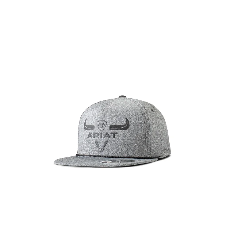 Ariat Heather Black Longhorn FlexFit 110 Ballcap