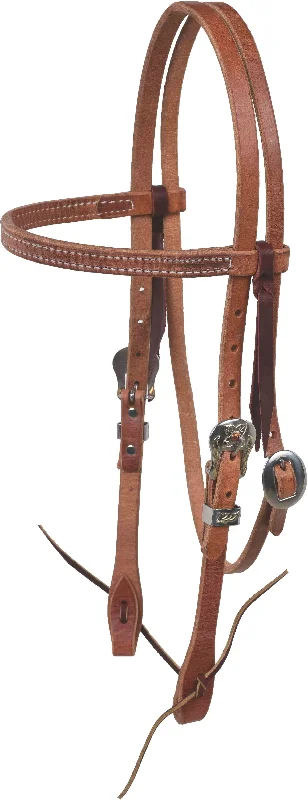 Berlin Custom Leather Floral Buckle Browband Headstall