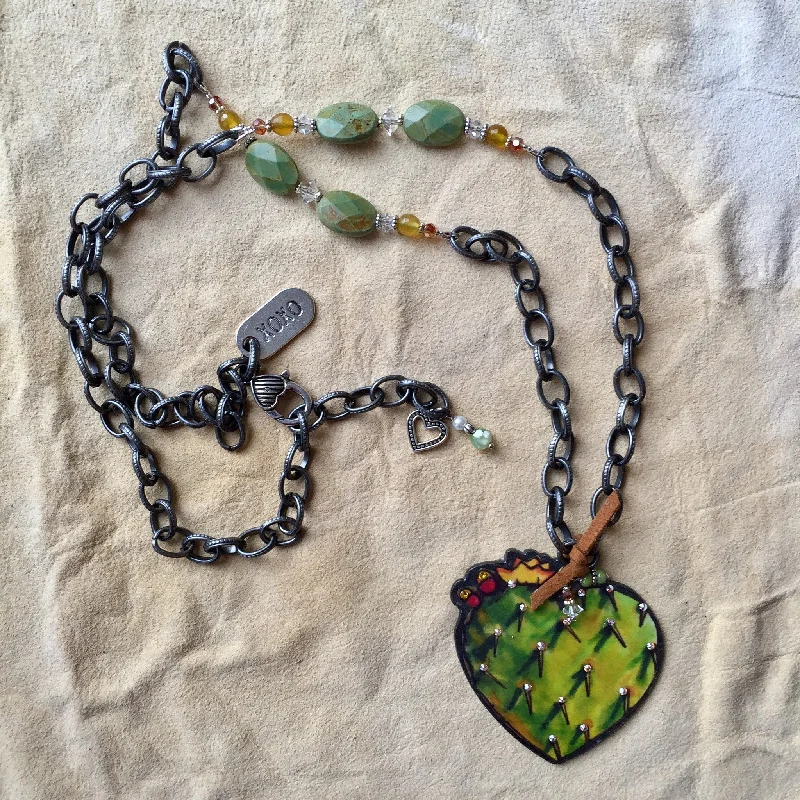 Cactus Heart Necklace