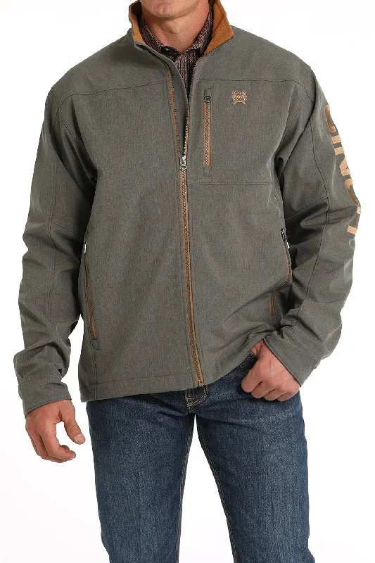 Cinch Men's Charcoal Bonded Jacket with Copper Cinch Logo Embroidery