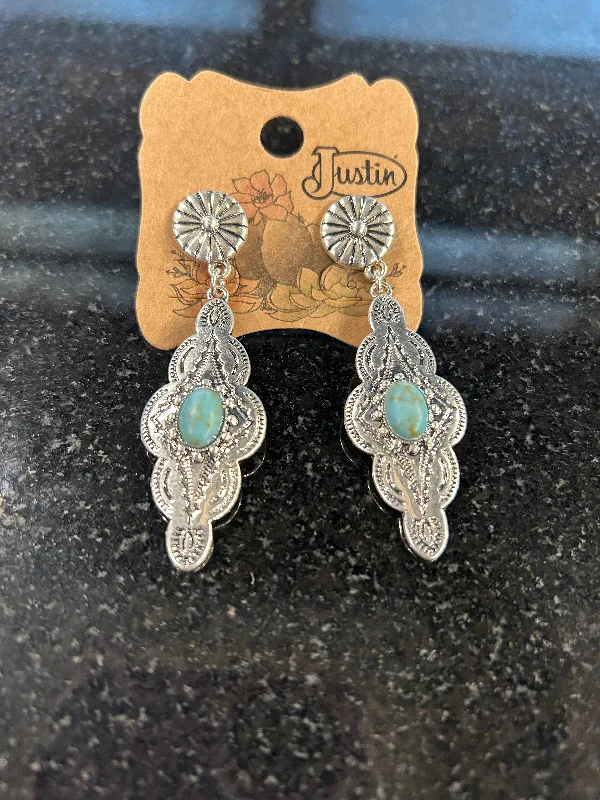 Dangled Diamond Concho/Turquoise