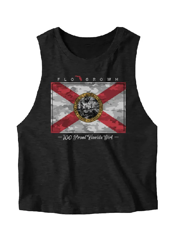 FloGrown FGW-1-093 Womens 100 Proof Florida Girl Tank Black