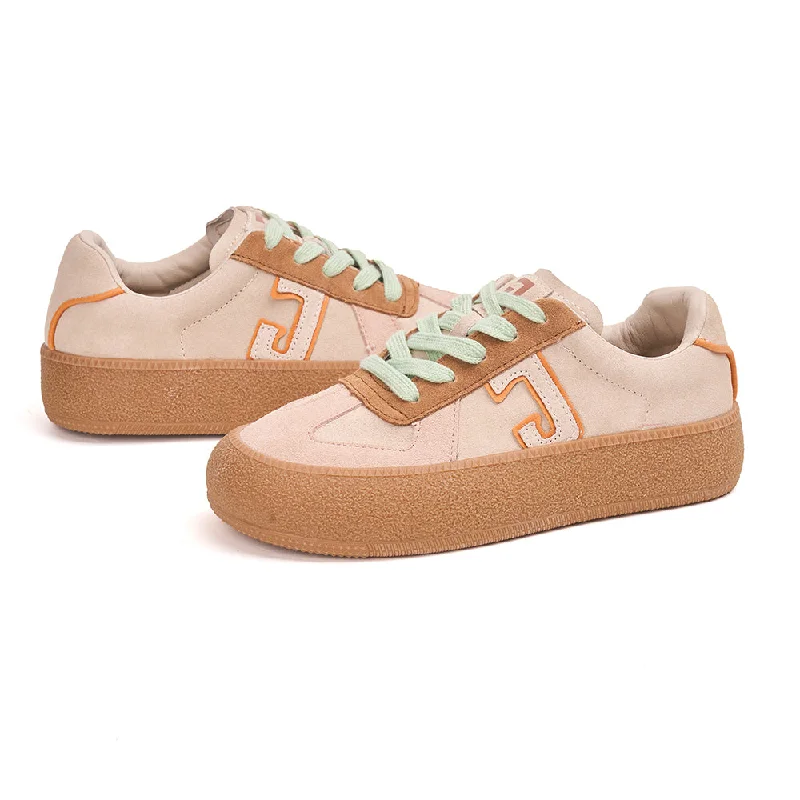 Women’s Lace-up Cow Suede German Army Trainers-83569W