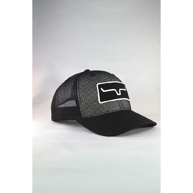 Kimes Ranch Black All Mesh Trucker Hat